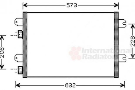 Радиатор кондиционера DACIA LOGAN (04-) (пр-во) Van Wezel 43005317 (фото 1)