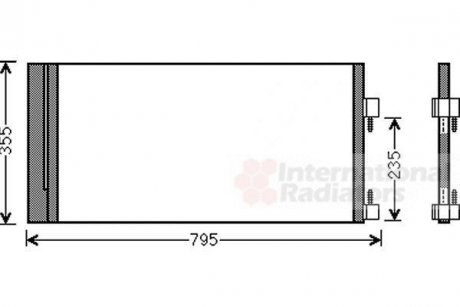 Конденсор кондиционера RENAULT LAGUNA3 ALL 07- Van Wezel 43005430 (фото 1)