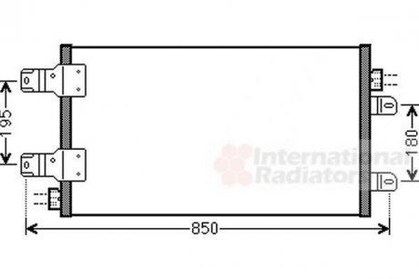 Радиатор кондиционера MASTER3 25dCi 06- (пр-во) Van Wezel 43005443 (фото 1)