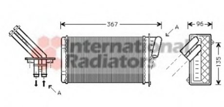 Радиатор обігрівача LAGUNA1-2 94-01 type Behr Van Wezel 43006203 (фото 1)