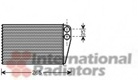 Радиатор отопителя RENAULT MEGANE II (02-) (пр-во) Van Wezel 43006354 (фото 1)