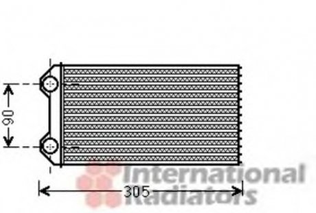 Радиатор отопителя OPEL VIVARO, RENAULT TRAFIC (пр-во) Van Wezel 43006439 (фото 1)