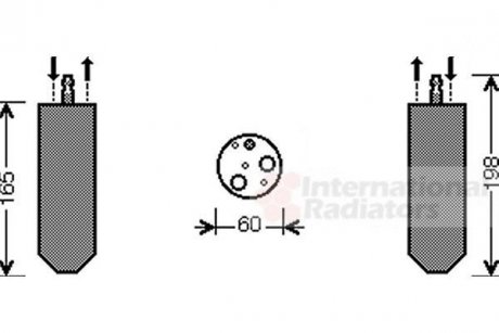 Осушитель радиатора MEGANE2/SCENIC ALL 99- (пр-во) Van Wezel 4300D364 (фото 1)