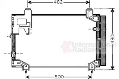 Радіатор кондиціонера TOYOTA AVENSIS/ COROLLA 20D4d/22D4d 05- (вир-во) Van Wezel 53005394 (фото 1)