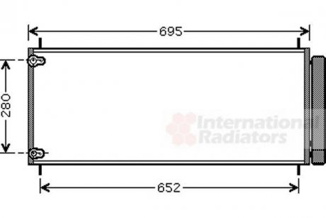 Радиатор кондиціонера (з осушувачем) Toyota Auris/Corolla 2.0/2.2D 05-14 Van Wezel 53005406 (фото 1)