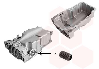 Піддон, масляний картера двигуна VAG 1.2 TSI (вир-во) Van Wezel 5766071 (фото 1)