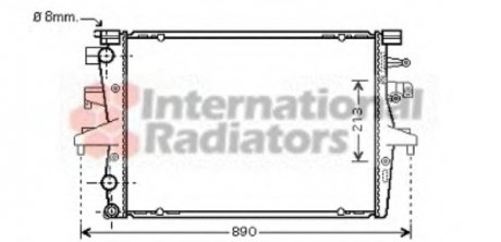 Радіатор охолодження двигуна TRANSPORTER T5 MT 03- Van Wezel 58002230 (фото 1)