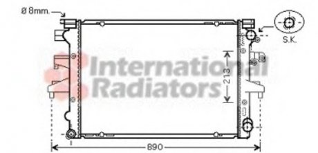 Радиатор охолодження VW T5 2.5TDI Van Wezel 58002232 (фото 1)