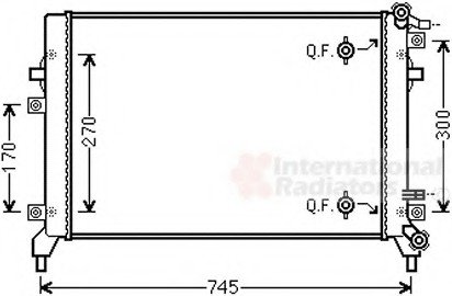 Радіатор охолодження двигуна VW TIGUAN (5N) 1.4 TSI (вир-во) Van Wezel 58002326 (фото 1)