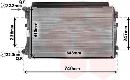 Радіатор охолодження AUDI; SEAT; Volkswagen; SKODA (вир-во) Van Wezel 58002338 (фото 1)