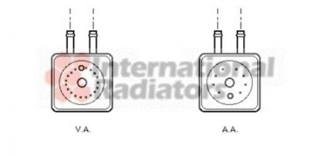 Радиатор масляний VW Golf IV 1.9TDI (теплообмінник) Van Wezel 58003148 (фото 1)