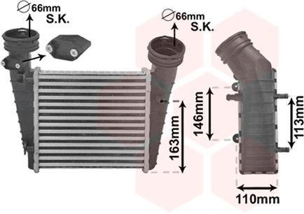 Интеркулер PASSAT6/SUPERB 19TDi 00- Van Wezel 58004238 (фото 1)