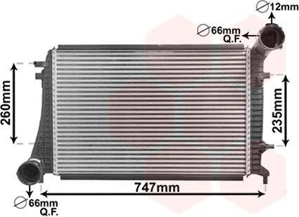 Радіатор інтеркулера VW Caddy III 1.9/2.0 TDI 04-10 Van Wezel 58004268 (фото 1)