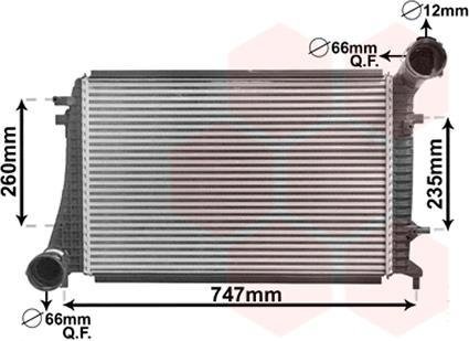 Интеркулер AUDI; SEAT; SKODA; Volkswagen (вир-во) Van Wezel 58004268 (фото 1)