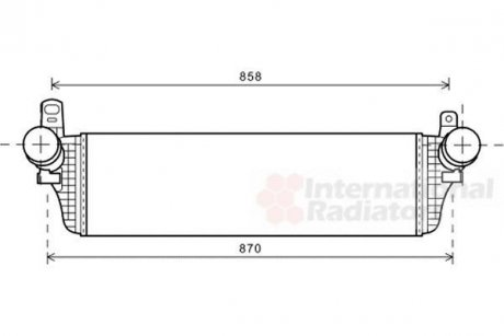 Радиатор інтеркулера VW T5/T6 2.0 TSI 09- Van Wezel 58004313 (фото 1)