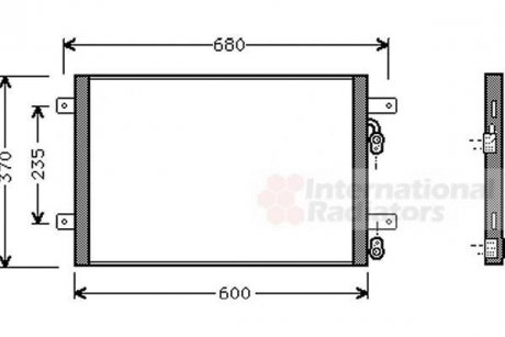 Радиатор кондиціонера Ford Galaxy/VW Sharan 1.8-2.8 95-06 Van Wezel 58005153 (фото 1)