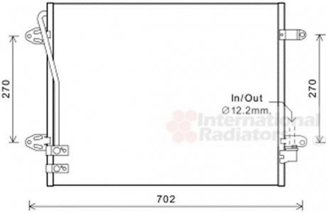 Радиатор кондиціонера (з осушувачем) VW Passat 1.4-3.6 05-16 Van Wezel 58005322 (фото 1)