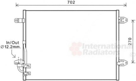 Радіатор кондиціонера VW Passat 05-14/CC 2.0TDI 11-16 Van Wezel 58005323 (фото 1)