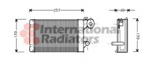 Радиатор отопителя VW POLO/TRANSP ALL 80-94 Van Wezel 58006062 (фото 1)