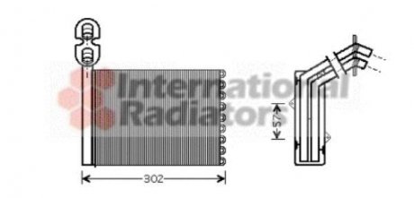 Радіатор обігрівача SHARAN/GALAXY/ALH LHD 95- Van Wezel 58006201 (фото 1)