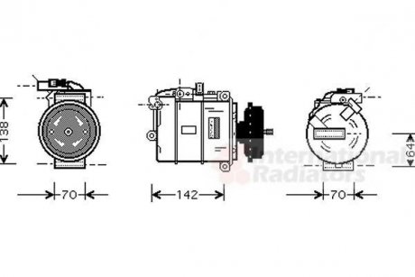 Компресор кондиціонера VW T5 1.9TDI/2.5TDI/5.0TDI 03-10 Van Wezel 5800K087 (фото 1)