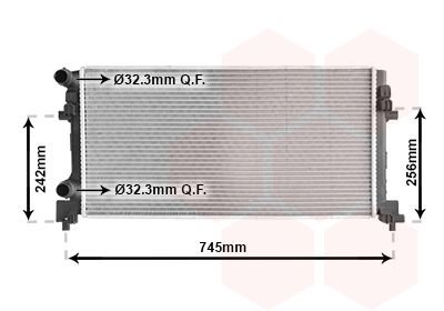 Радіатор охолодження VW Golf VII/Skoda Octavia 12- Van Wezel 58012340 (фото 1)