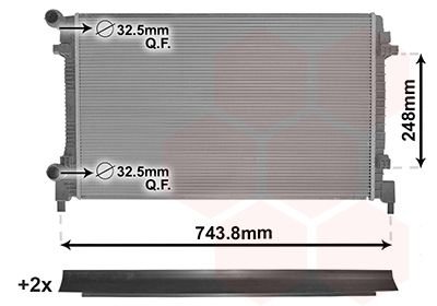 Радиатор охолодження Skoda Favia III/Octavia III/VW Golf 1.6 14- Van Wezel 58012711 (фото 1)