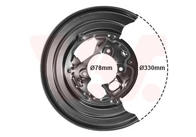 Захист диска гальмівного (заднього) (L) MB Sprinter 906 416-518CDI 06-18/VW Crafter 06-16 Van Wezel 5862373 (фото 1)