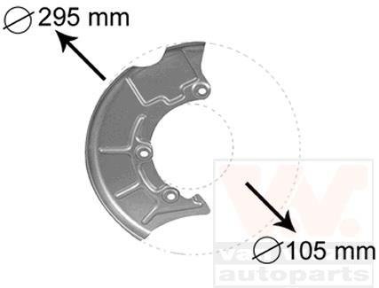 Захист диска гальмівного (переднього) (R) Audi A3/Skoda Octavia/VW Golf 96-13 Van Wezel 5888372 (фото 1)