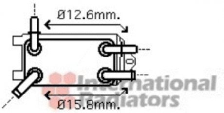 Радиатор масляний Ford Focus II/Volvo C30/C70 II 2.4D/2.5 ST 05-13 Van Wezel 59003135 (фото 1)