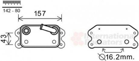 Радиатор масляний Volvo С70 II/S40 II/S80 II/XC 60 I/XC 70 II 2.4D 06-13 Van Wezel 59003168 (фото 1)