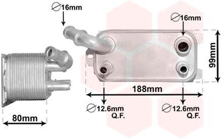 Радіатор масляний Ford Fiesta VI/Kuga II/Mondeo IV 1.6-2.5 09- Van Wezel 59003170 (фото 1)