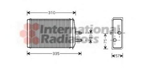 Радиатор отопителя SKODA FELICIA (6U) (94-) 1.3 (пр-во) Van Wezel 76006016 (фото 1)