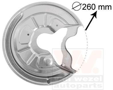 Захист диска гальмівного (заднього) (R) VW Touran/Golf VI 03-15 Van Wezel 7622374 (фото 1)