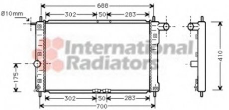 Радиатор охлаждения DAEWOO LANOS (97-) 1.3-1.6 i (пр-во) Van Wezel 81002014 (фото 1)