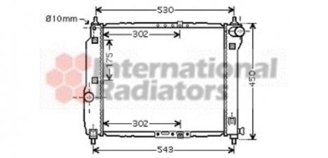 Радіатор охолодження AVEO 12/12 MT +-AC 1.5 Van Wezel 81002066 (фото 1)