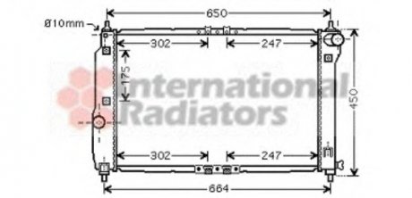 Радиатор охолодження CHEVROLET AVEO (T250, T255) (05-) 1.4 i 16V (вир-во) Van Wezel 81002067 (фото 1)