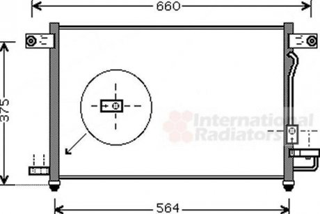 Радиатор кондиционера AVEO/KALOS 1,5i MT 02-08 Van Wezel 81005049 (фото 1)