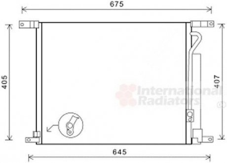 Радиатор кондиціонера CHEVROLET AVEO (T250, T255) (05-) 1.4 (вир-во) Van Wezel 81005139 (фото 1)