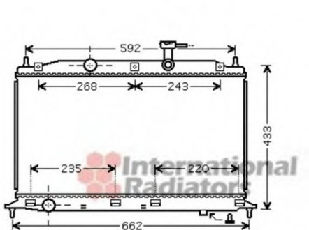 Радиатор охлаждения ACCENT3/VERNA3 14/16 05-(пр-во) Van Wezel 82002188 (фото 1)