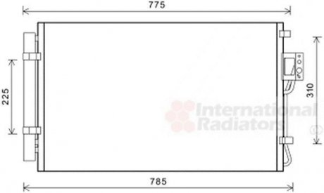 Радиатор кондиціонера (з осушувачем) Hyundai Santa Fe II 2.4 10-12 Van Wezel 82005311 (фото 1)