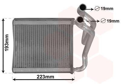 Радиатор отопителя HYUNDAI/KIA (пр-во) Van Wezel 82006270 (фото 1)