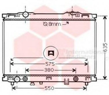 Радиатор охлаждения SORENTO 24i/35i AT 02-04(пр-во) Van Wezel 83002057 (фото 1)