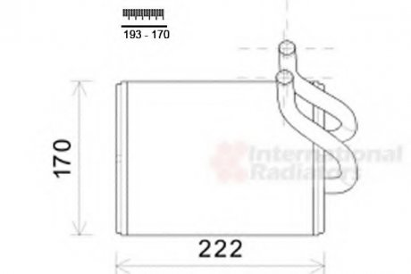 Радіатор обігрівача SORENTO 2.4i/3.5i 02-06 (вир-во) Van Wezel 83006170 (фото 1)