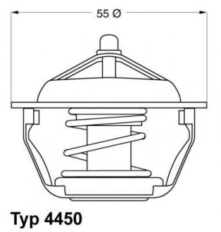 Термостат Citroen Jumper 94-02/Fiat Ducato 1.9TD 98-02 (83 °C) WAHLER 4450.83D (фото 1)