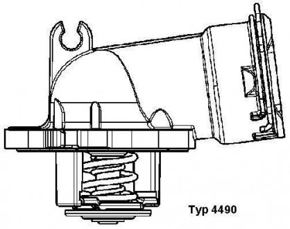 Термостат MB Sprinter 906/E-class (W211) 3.0CDI (OM642) 05- WAHLER 4490.87D (фото 1)