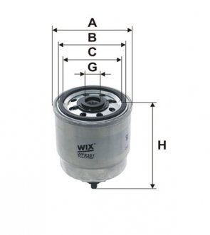Фильтр топливный Hyundai Accent II, Getz, Matrix (пр-во) WIX FILTERS WF8361 (фото 1)