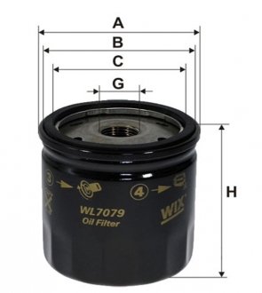 Фильтр масляный двигателя FIAT OP534/ (пр-во) WIX FILTERS WL7079 (фото 1)