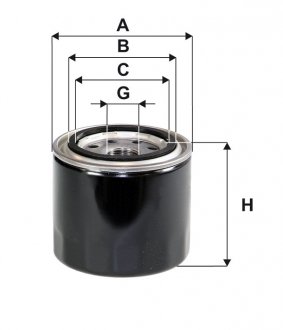 Фільтр масляний двигуна MITSUBISHI /OP536 (вир-во -FILTERS) WIX FILTERS WL7081 (фото 1)