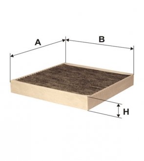 Фільтр салону K1089A/ вугільний (вир-во -FILTERS) WIX FILTERS WP9107 (фото 1)